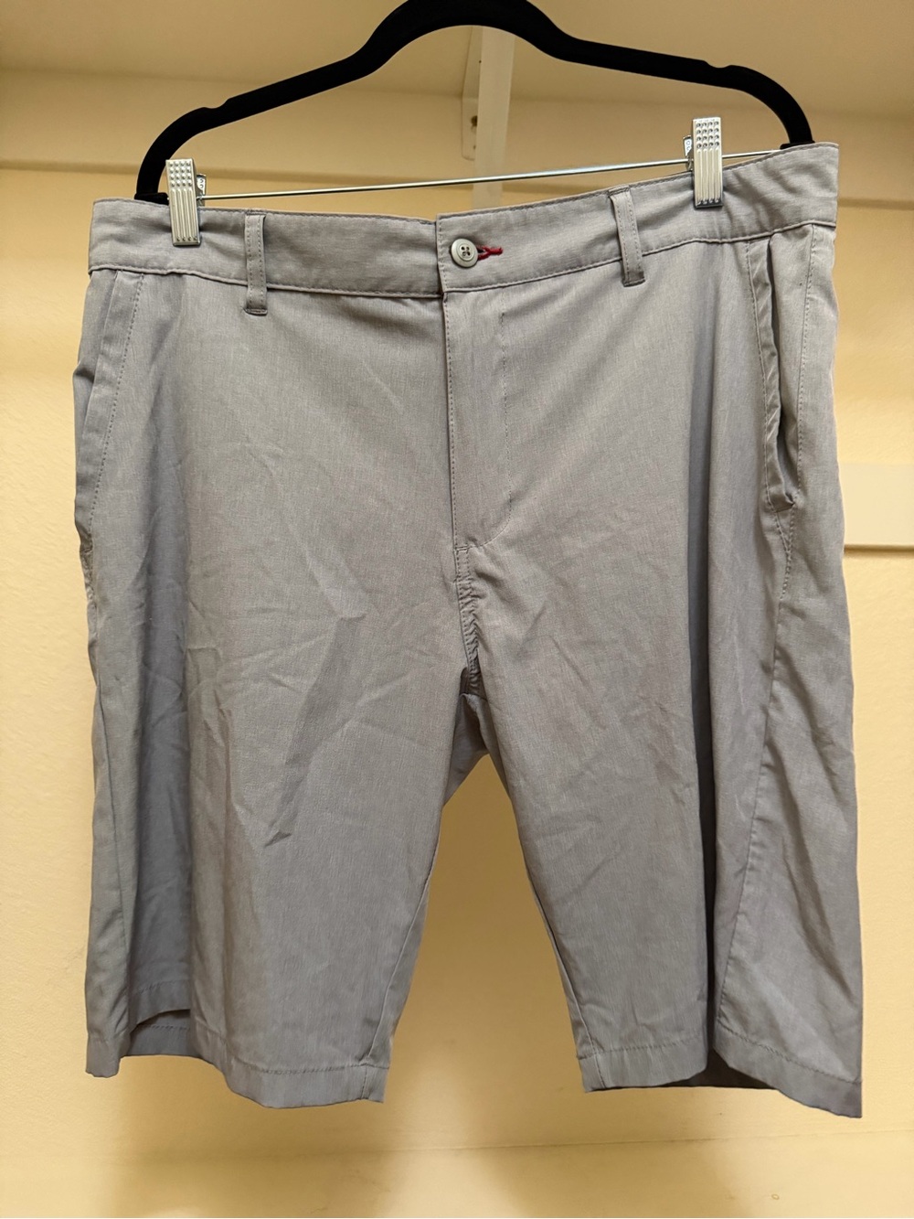 burnside khaki Flat-Front Men's Shorts